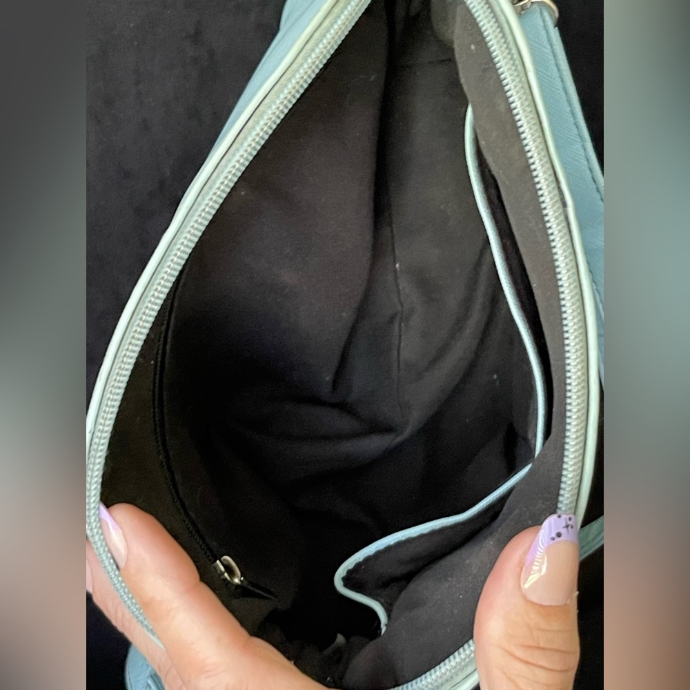 Yani Jadore Crossbody Bag With Adjustable Strap Light Blue purse - Picture 5 of 10